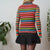 Vintage Stripe Roll Neck Jumper S