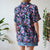 80s floral blouse L