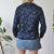 Vintage Velvet Floral Blouse XS