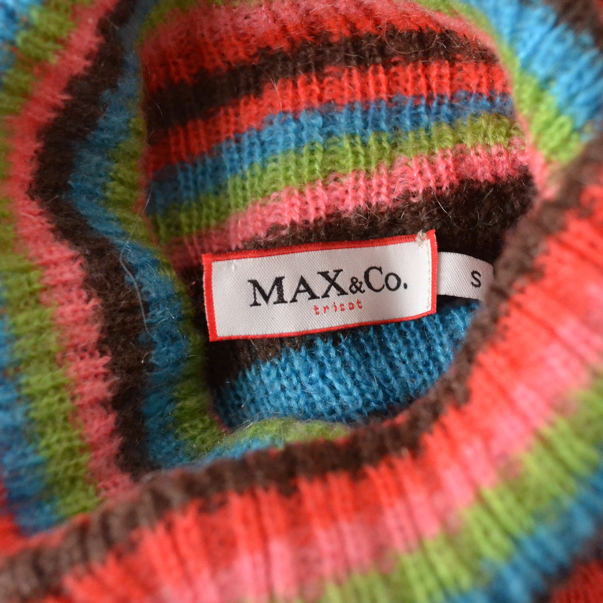 Vintage Stripe Roll Neck Jumper S