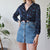 Vintage Velvet Floral Blouse XS