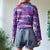Stripe zip up top S