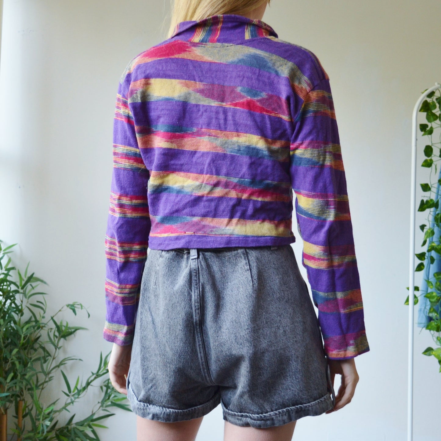 Stripe zip up top S