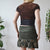 Vintage Brown Tie Up Top S