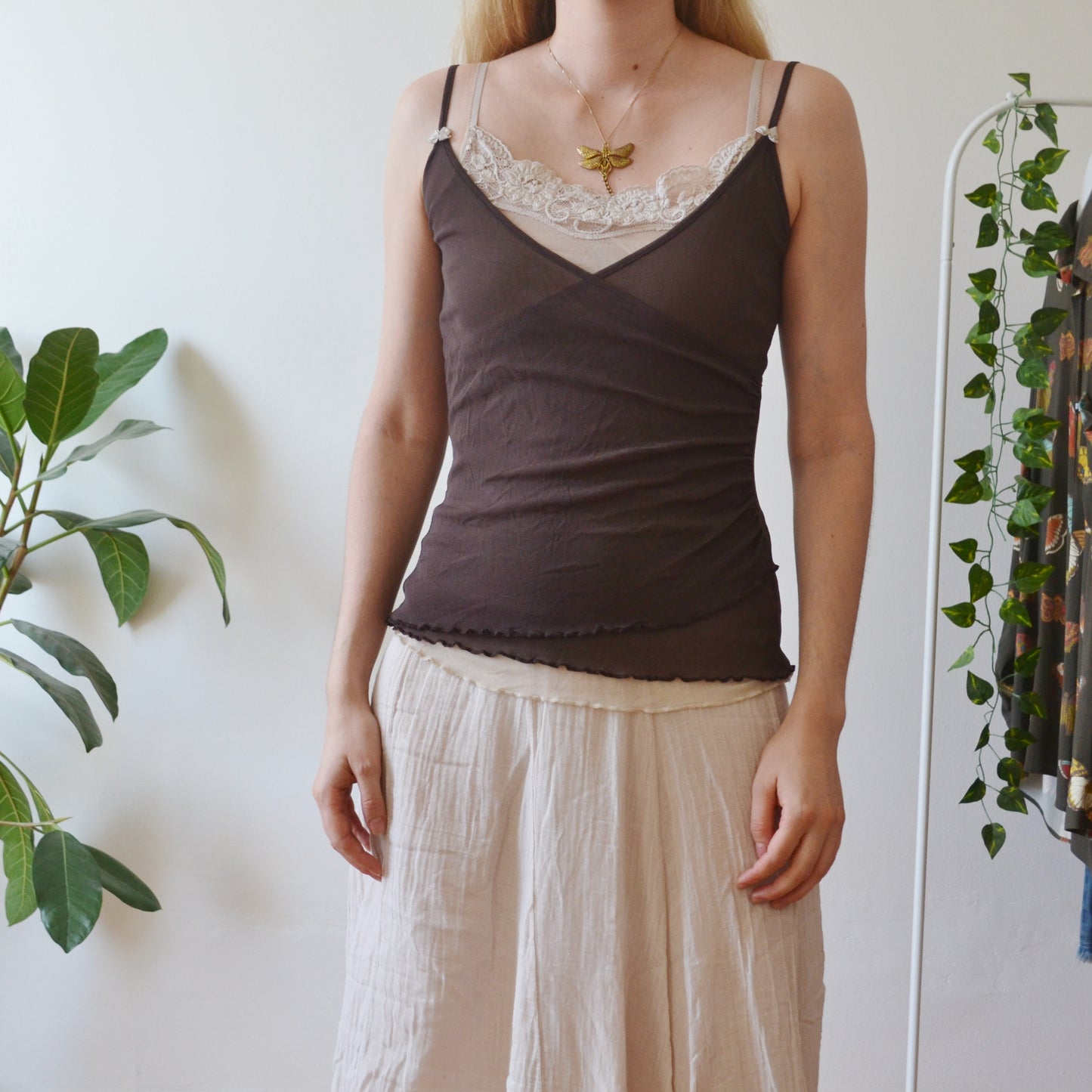 Vintage Layered Cami Top M
