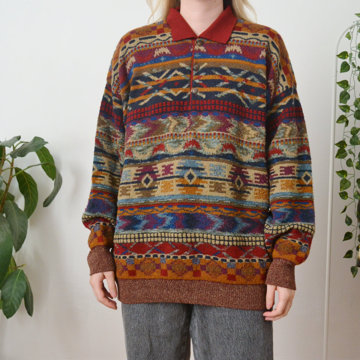 Vintage Collar Jumper L