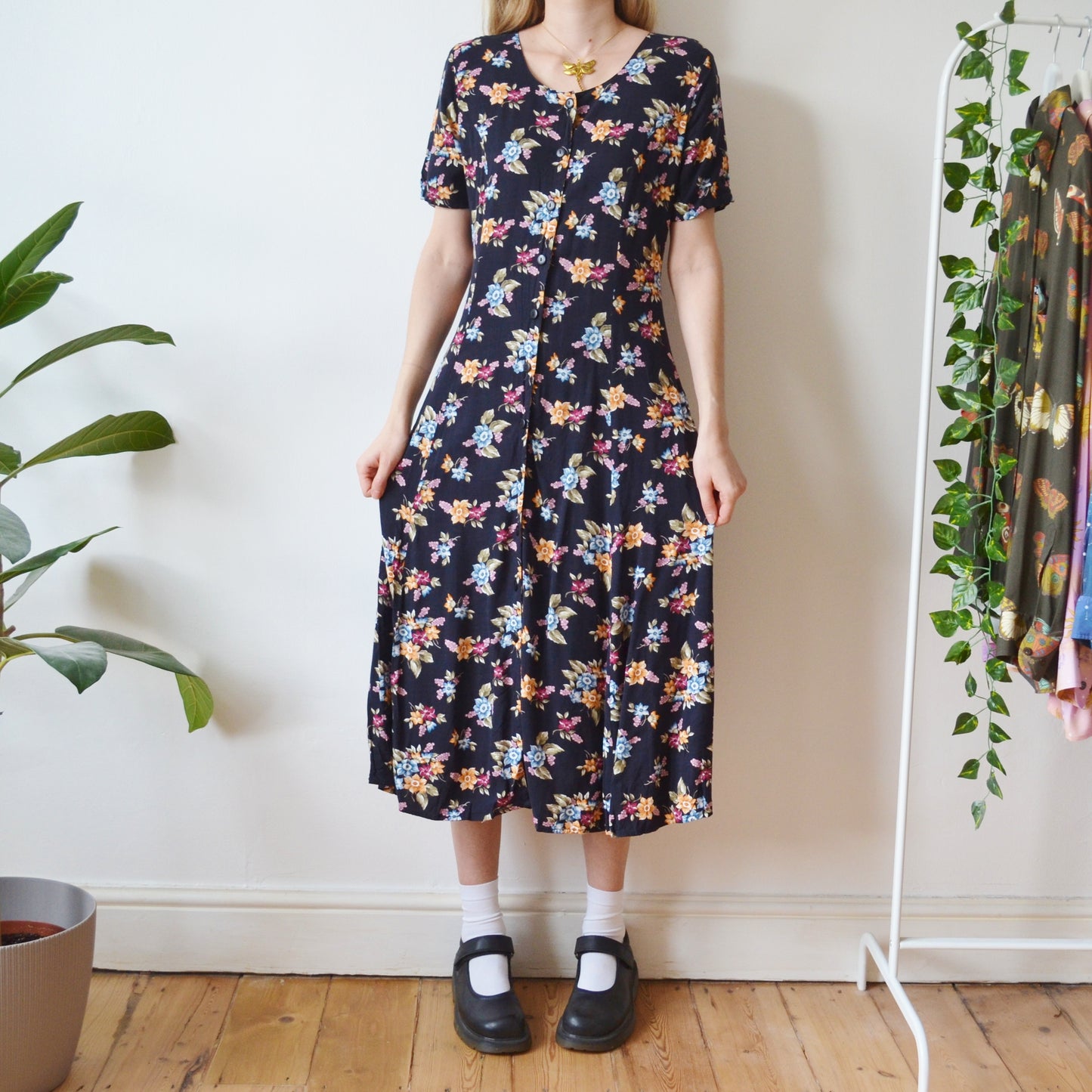 Floral maxi dress S