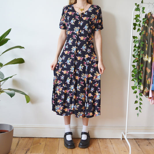 Floral maxi dress S