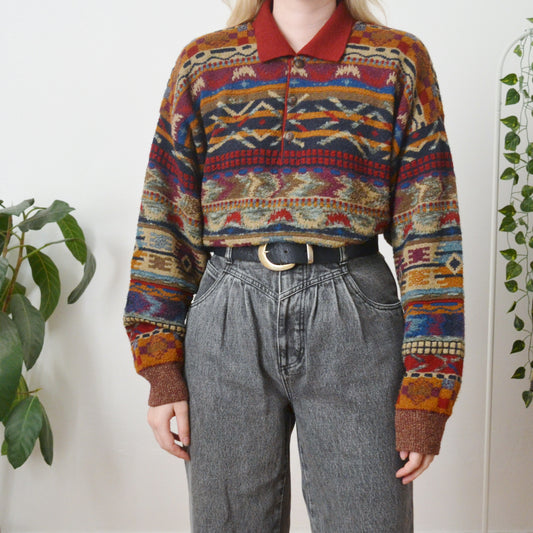 Vintage Collar Jumper L