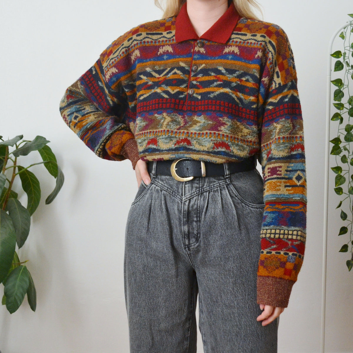 Vintage Collar Jumper L