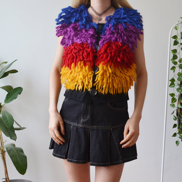 Vintage Rainbow Vest S
