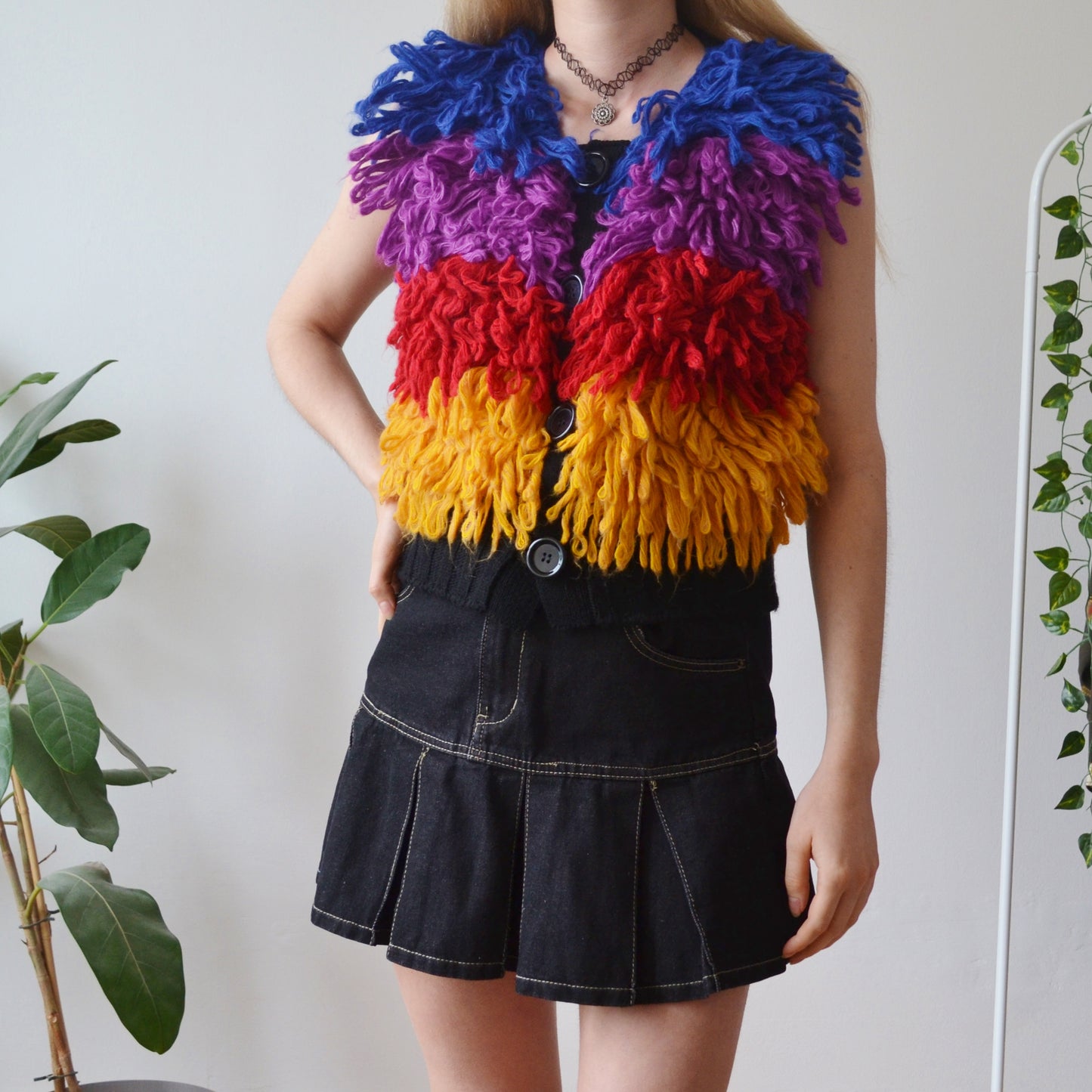 Vintage Rainbow Vest S