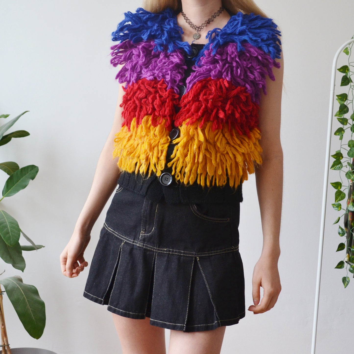 Vintage Rainbow Vest S