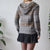 Cable knit hoodie M