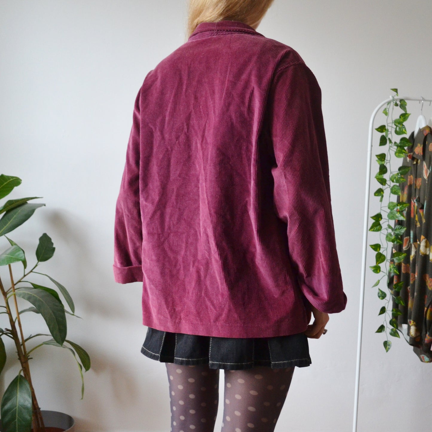 Plum cord jacket L
