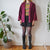 Plum cord jacket L