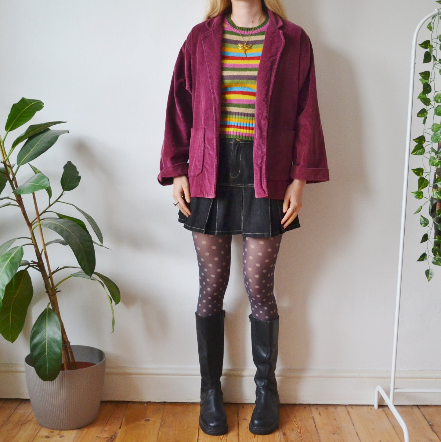 Plum cord jacket L
