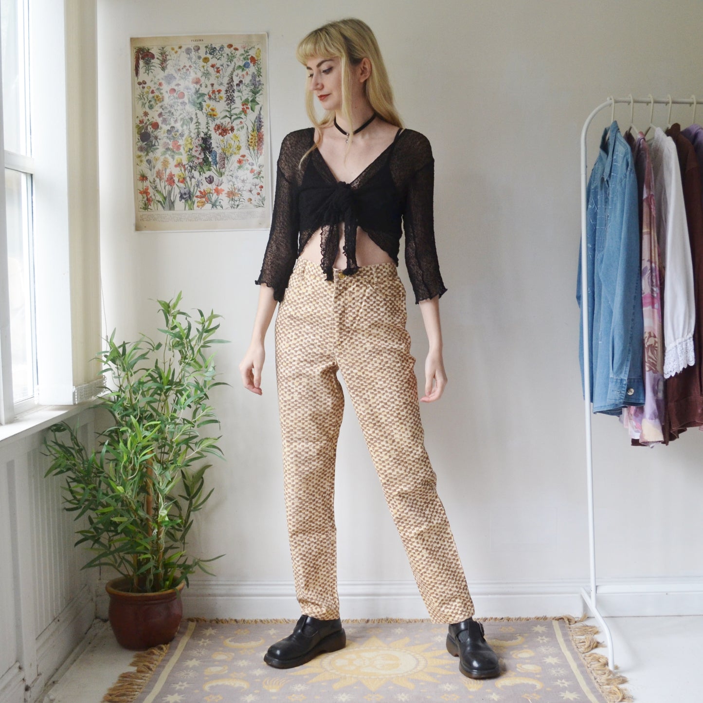 Checkboard jeans