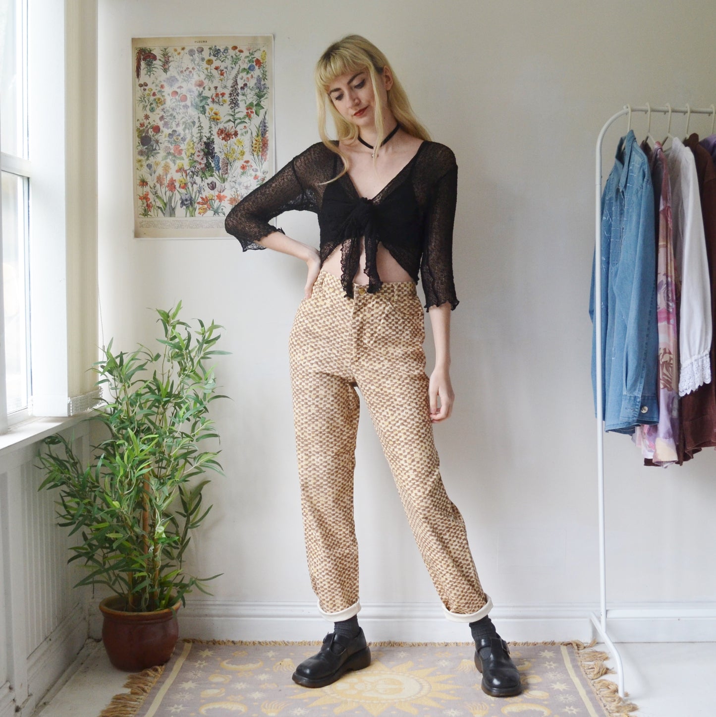 Checkboard jeans