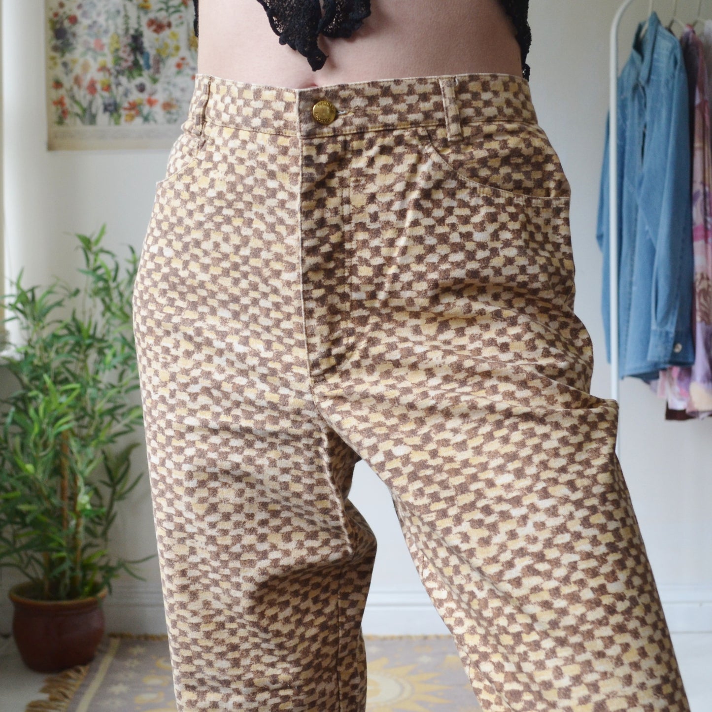 Checkboard jeans